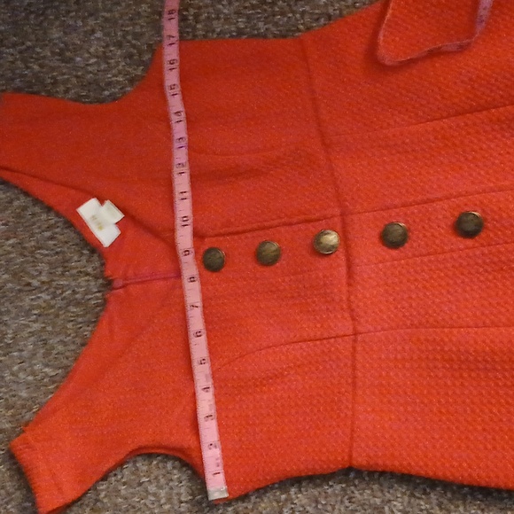 Maeve anthropologie vibrant red quilted shift dress size medium - Picture 14 of 16